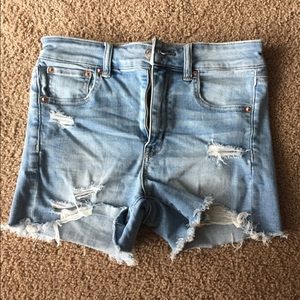 American Eagle distressed jean shorts